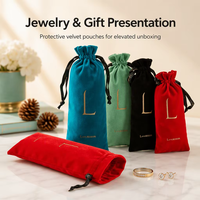 Sacs à Bijoux en Velours Personnalisés avec Logo, Mini Pochettes Cadeaux en Daim pour Bagues, Colliers, Bracelets, Boucles d'Oreilles - Vente en Gros