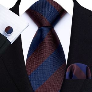 Новые мужские галстуки и галстуко-платки (8 см) с жаккардовым плетением в полоску, экологичной цифровой печатью, в наличии от производителя - Product Image 4