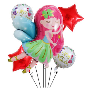 Nouvelle petite <span class=keywords><strong>fée</strong></span> princesse feuille ballon ensemble <span class=keywords><strong>décoration</strong></span> de fête d'<span class=keywords><strong>anniversaire</strong></span> pour bébé fille cadeau jouet - Product Image 2