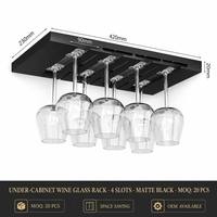 Soporte para Copas de Vino Tinto, Colgante de Pared, Sin Perforaciones, de Hierro, Minimalista, para Cocina, Sala de Estar, Hogar, Fiestas