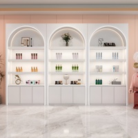 M2 Display Modern White Kosmetik Vitrine LED Parfüm Display Beauty Salon Showcase Shop Design Spa Showcase Stand