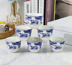 Simple Modern Eco-Friendly Bone China Six <b>Small</b> Cups Home Coffee <b>Shop</b> Casual Afternoon Tea Gift - Product Image 1