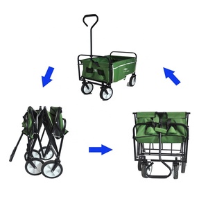 Collapsible Heavy Duty Garden Folding Multipurpose <strong>Trolley</strong> <strong>Cart</strong> Portable Camping Wagon Beach <strong>Cart</strong> for Outdoor - Product Image 5