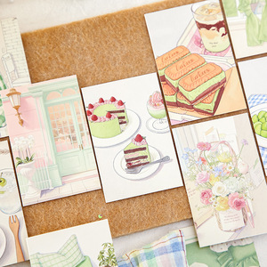 28 cartes postales par paquet, série Cream Market, décorations de journal illustrées de style coréen, souvenirs et messages pour <span class=keywords><strong>étudiant</strong></span>s - Product Image 2