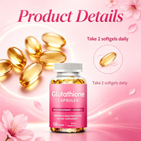 LUVVITA OEM Vente en gros de capsules molles de glutathion, blanchiment naturel de la peau, antioxydant pour femmes, complément alimentaire pour la beauté et la santé