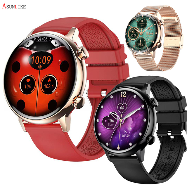 2023 New Fashion Ladies Smartwatch HK39 AMOLED Screen 39mm Diameter NFC BT Calling Smartwatch for Women