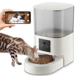 Usine WIFI automatique mangeoire pour animaux de compagnie 180 ° <span class=keywords><strong>Super</strong></span> grand Angle deux millions de pixels App télécommande 6.5L distributeur de mangeoire pour chat intelligent - Product Image 1