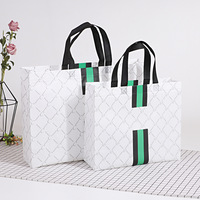 Sac fourre-tout à coins arrondis, sac de courses écologique en non-tissé laminé, sacs personnalisés en non-tissé PP, sacs de supermarché en non-tissé