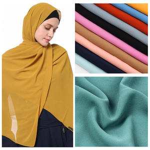 TXL257-Pañuelo de gasa para mujer, chales de estilo Hijab musulmán, 67 colores, para la cabeza, para primavera y verano - Product Image 2