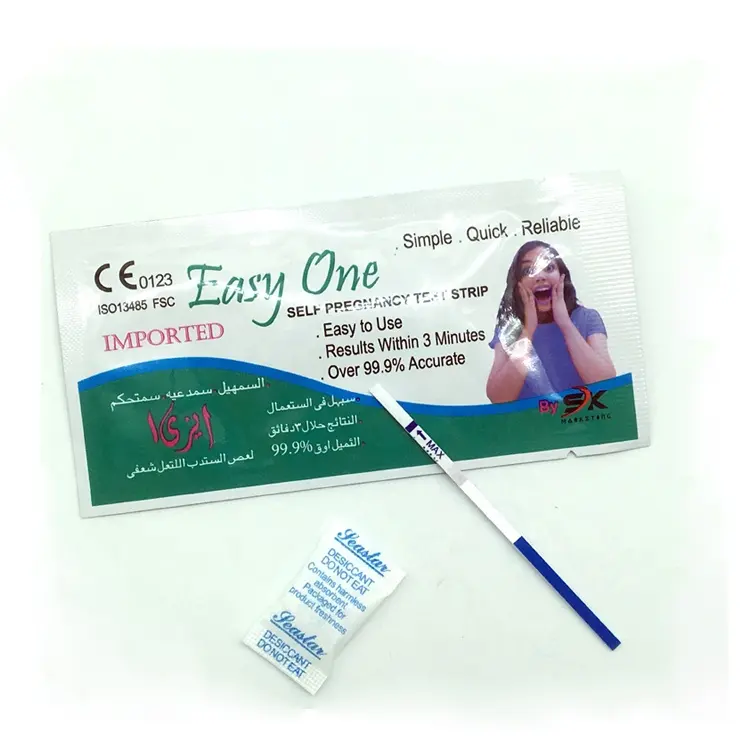 Une étape HCG LH test d'ovulation à domicile bandelette d'urine usage domestique lecture rapide kit de test de grossesse féminine approvisionnement direct en usine