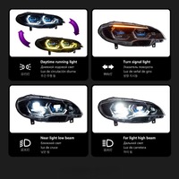 Phares HETOP X5 E70 2007-2013, mise à niveau bicolore jaune et blanc, style lentille laser, accessoires de phares LED DRL pour BMW