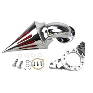 Kit filtre d'admission d'air pour Harley Davidson, universel avec couvercle de pointe chromé de moto, carburateur Delphi v-twin - Product Image 1