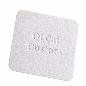 Tarjeta de Visita Personalizada con Logotipo de Marca de Lujo en Relieve, Papel Blanco, Venta al Por Mayor - Product Image 1