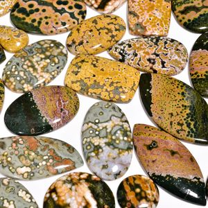 Piedra preciosa de cabujón suelta lisa de jaspe natural del océano para el uso de joyería del exportador y del fabricante indio - Product Image 4