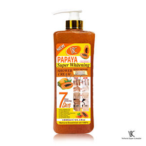 جل استحمام عالي الجودة لتفتيح الكركم والبابايا والورد وفيتامين سي وغسول الجسم وترطيب فرك وتقشير - Product Image 3