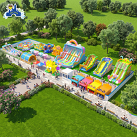 Parc de châteaux gonflables géants modulaires en PVC personnalisés en usine