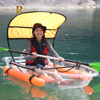 Nouveau design sports aquatiques, bateau transparent en polycarbonate monocristallin pour kayak PC
