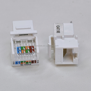 CAT5E RJ45 CAT 5E 90 Degree Punch Free Socket Module Connector Network Coupler <b>Ethernet</b> Wall Jack Keystone Jack - Product Image 2