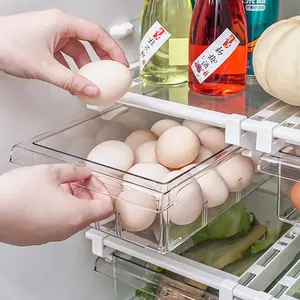 Küchen plastik Kühlschrank Organizer Bins Stapelbare Kühlschrank Organizer für Küche und Kühlschränke