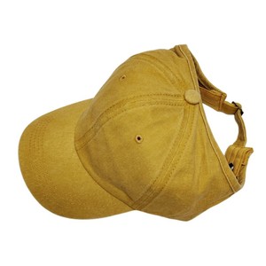 Nouvel arrivage de casquettes de sport de baseball personnalisées avec logo brodé en denim à la mode Casquette à boucles et chapeau queue de cheval pour femmes - Product Image 1