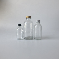 2oz 60ml Verre Boston rond transparent pour la santé Gingembre Miel Citron Curcuma Shot avec bouchon à vis Vitamine Boisson Potion Shot