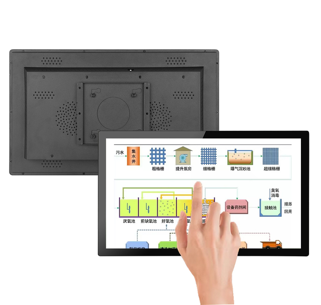 12.1 Inch Wall Mount Industrial Touch Screen Monitor 10-Point Projective Capacitive Touch 1280x800 Resolution IP65 USB