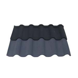 건축 자재 유약 타일 0.18mm-0.5mm 두께 컬러 스톤 코팅 지붕 타일 금속 루핑 시트 - Product Image 2