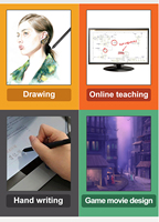 10moons G12 12 touches de presse programmables tablette graphique de dessin de pouce moyen pour tablette de concepteur d'animation pour l'enseignement en ligne