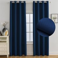Set Gorden DaiRui 2 Panel Blackout dengan Eyelet, Insulasi Termal, Kedap Suara, Motif Polos untuk Ruang Tamu dan Kamar Tidur