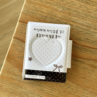 Album de collection de photocards Kpop style coréen avec nœud, classeur photo 3 pouces à bouton-pression, support pour cartes photo d'idols