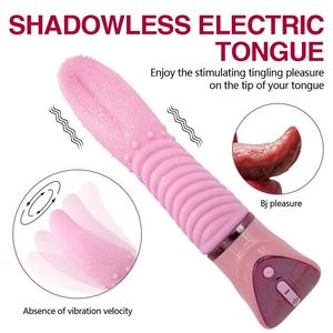 Power magie zunge vibrator, Wasserdichte USB aufladbare 10 geschwindigkeiten verrückte lecken zunge geformt sex spielzeug vibrator Orgam maschine - Product Image 6
