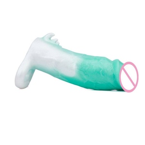 Funda de silicona grande con nudo de lobo para pene, dildo hueco, anillo de fantasía, extensor de pene, juguetes sexuales para hombres - Product Image 6