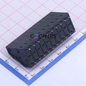 KFM736H-5.0-2*10P Spring Terminal Block Through hole Component (THT),P=5mm Connector 2x10P 5mm Black 20P - Product Image 1