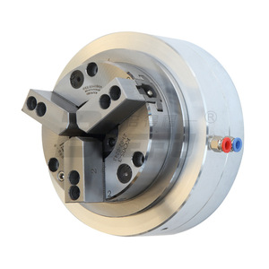 Mandrin pneumatique Beifeng Kq10t 3 à 3 mors de 260 mm, montage frontal avec passage de liquide de refroidissement - Product Image 1