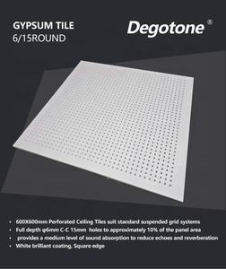 Panel de Yeso Perforado Directo de Fábrica, Construcción de Techos, <span class=keywords><strong>Precio</strong></span> de Panel de Yeso, Techos de <span class=keywords><strong>PVC</strong></span> con Orificios Cuadrados - Product Image 3