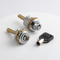 Kunci Pin Dorong Anti Maling MK500-4 Grosir 25mm dari Paduan Seng, Dioperasikan dengan Kunci Tubular untuk Kotak Display Kaca Aluminium