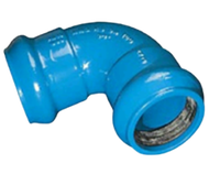 Raccord de tuyauterie en fonte ductile Shengri ISO2531, double bride, coude à 45 degrés pour conduite d'eau, Chine