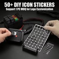 Panneau de commande 6 interrupteurs avec capteur de gradation automatique, double relais 30A, système de contrôle de circuit électrique 80A pour 4x4, tout-terrain, marine, camping-car