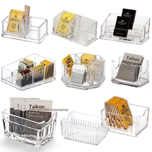 Caja <span class=keywords><strong>de</strong></span> Almacenamiento <span class=keywords><strong>de</strong></span> Bebidas Rectangular <span class=keywords><strong>de</strong></span> Plástico Garbo, Suministros para Habitaciones <span class=keywords><strong>de</strong></span> Hotel, Porta Tarjetas para Café, Azúcar, Palillos, Bolsitas <span class=keywords><strong>de</strong></span> Té, 280 ml, Moderno - Product Image 2