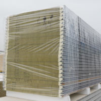 Panneau sandwich moderne en laine de roche métallique avec bordure en polyuréthane pour les systèmes de cloisons de toits et de murs de bâtiments commerciaux