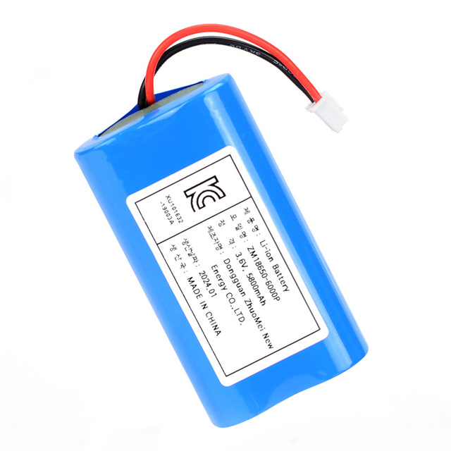 KC Certificate 18650 Battery Pack 6000mAh 3.7v Li-ion Battery 3000mAh Batteries Cells 2P Rechargeable Lithium Ion Pcm and Cable