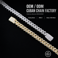 Chaîne cubaine Hip Hop 8 mm en laiton avec zircon géométrique serti, longueurs personnalisables, collier unisexe pour usage quotidien