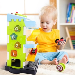Casa <span class=keywords><strong>de</strong></span> Juegos con Pista <span class=keywords><strong>de</strong></span> Carreras Multijugador, Juguete Creativo para Niños Pequeños, Rampa para Autos, Tobogán, <span class=keywords><strong>Torre</strong></span> <span class=keywords><strong>de</strong></span> Bolas Rodantes, Juego <span class=keywords><strong>de</strong></span> Combinación con Música - Product Image 3