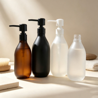 Bouteilles Distributrices de Savon Moussant en Plastique Mat Transparent, Ambré ou Noir de 300ml et 500ml avec Pompe, Personnalisables avec Logo, Idéales pour Conditionneur de Bain