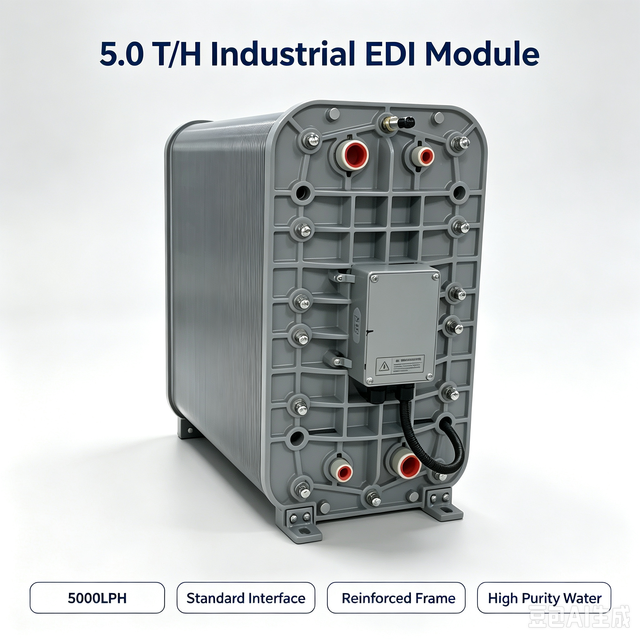 5.0 T/H Industrial Deionized Water EDI Stack Standard Interface Ion Exchange Membrane for High Purity Water Treatment Machinery