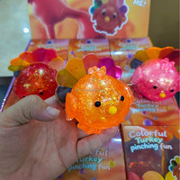 Jouet Squishy Coloré en Maltose, Thème Thanksgiving et Noël, Pailleté, Anti-stress à Rebond Lent, Cadeau Amusant et Nouveauté, Boîte Mystère