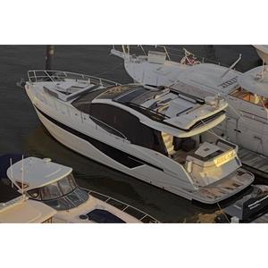 Bateau à moteur d'occasion Galeon 470 2019, 10,5 m, coque en fibre de verre, moteur essence 350 CV, vitesse de croisière 35-40 nœuds, infusion sous vide - Product Image 1
