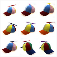 Casquette de baseball non structurée en coton à 6 panneaux pour adulte, avec logo personnalisé, multicolore, motif hélicoptère à hélices