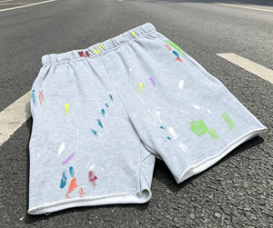 Custom High Quality Men's Vintage Casual 100% Cotton Breathable Elastic Waist Printed Logo OEM Service <b>Shorts</b> - Product Image 3