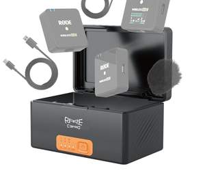 Applicable à <span class=keywords><strong>RODE</strong></span> <span class=keywords><strong>Wireless</strong></span> <span class=keywords><strong>Go</strong></span> II <span class=keywords><strong>Wireless</strong></span> C3RRO Collier Microphone Étui de charge mobile Sac de charge de stockage de 2 générations - Product Image 4